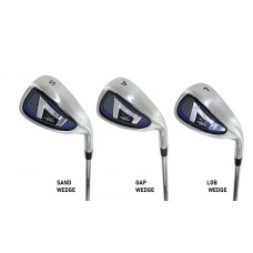 AGXGOLF LADIES MAGNUM XS SERIES WEDGES: LOB WEDGE, SAND WEDGE AND GAP WEDGE.  RIGHT HAND, ALL SIZES AND FLEXES